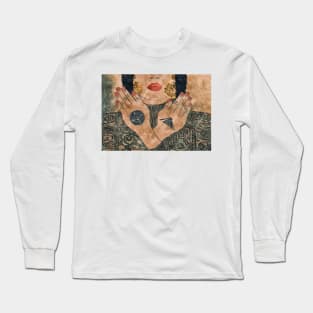 Mexican Mayan Tattoo Model No. 3 Long Sleeve T-Shirt